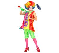 Widmann 01572 Women's Clown Costume Multi-Coloured M