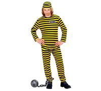 Widmann Convict Yellow/Black (Coat, Pants, Hat) (140 cm / 8-10 Years) Yellow