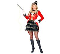 Widmann Costume Circus Director Tailcoat with Tutu Dress, Collar with Bow Tie, Mini Top Hat, Gloves, Whip, Carnival, Theme Party