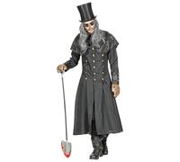 Widmann Costume Grave Coat with Collar, Gothic, Halloween, Carnival, Theme Party