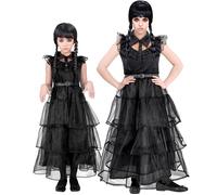 Widmann Dark Girl (Dress, Belt) (140 cm / 8-10 Years) Black