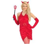 Ladies Devil Woman Costume Large UK 14-16 for Halloween Satan Lucifer Fancy Dress