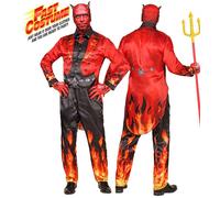 Widmann Devil Fast Costume (Jacket, Pants, Gloves, Mask With Horns) (XXL) Differ