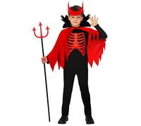 Widmann Devil (Overalls, Cape Withstand-Up Collar, Horns) (140 cm / 8-10 Years)