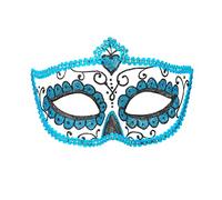 WIDMANN 03851 - Dia De Los Muertos Mask for Adults, Women, Decorated with Glitter, Halloween, Carnival, Theme Parties, One Size, Red Color