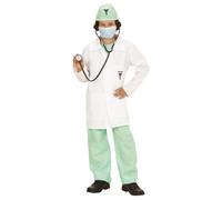 Widmann Doctor (Shirt, Pants, Lab Coat, Hat, Face Mask, Stethoscope) (128 cm / 5