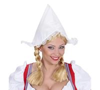 W WIDMANN MILANO Party Fashion - Women's Dutch Hat - Lace Details - Carnival - White