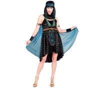 Widmann Egyptian Queen (Dress With Cape, Bracelets, Headband) (XS) Black