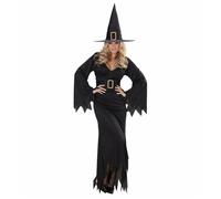 Widmann Elegant Witch (Dress, Belt, Hat) (S) Black