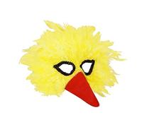 Yellow Feathered Big Bird Masquerade Mask with Beak