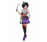 Widmann Evil Clown Girl (Dress, Bow Tie, Mini Hat) (S) Different Colors