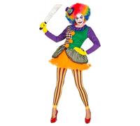 Widmann Evil Clown (Jacket With Shirt And Vest, Pants, Gloves) (XL) Purple / Lil