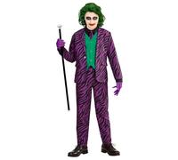 Widmann Evil Clown (Jacket With Vest, Pants, Tie) (140 cm / 8-10 Years) Purple /