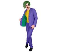 Mens Evil Clown Suit Halloween Fancy Dress Jacket Trousers Adult Outfit