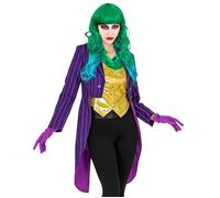 W WIDMANN MILANO Party Fashion - Evil Clown Frac for Women, Horror, Circus, Psycho, Joker, Jester, Show, Halloween, Carnival, Theme Parties