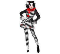 Widmann Evil Harlequin (Dress, Leggings, Mini Hat) (XS) Black