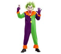 Widmann Evil Joker (Overalls, Mask) (140 cm / 8-10 Years) Different Colors