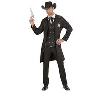 Widmann 11011297 Erwachsenenkostüm Sheriff cowboy Adult Costume, Black, XL