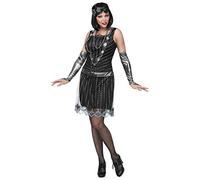 Widmann Fancy Dress Costume Womens Ladies Holographic Flapper Adult 20s Outfit S