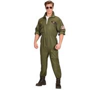 Adult Fighter Jet Pilot Costume Military Air Force Fancy Dress