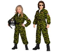 Widmann Fighter Jet Pilot (Overalls, Belt) (116 cm / 4-5 Years) Camouflage