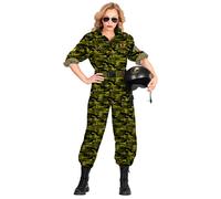 W WIDMANN MILANO Party Fashion - Women's Fighter Jet Pilot Costume, Jumpsuit, Aviation, Soldier, Military, Carnival, Theme Parties