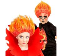 Widmann 74592 Flame Wig, red, One Size