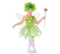 Widmann Forest Fairy (Dress, Wings) (128 cm / 5-7 Years) Green