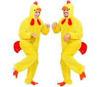 Widmann 9264 °C ? Chicken, Jumpsuit with Mask Adult Costume Size XL