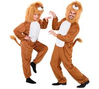 Widmann Funny Lion (Hooded Jumpsuit With Mask) (M - h 165 cm) Brown