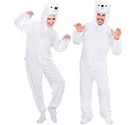 Widmann Funny Polar Bear (Hooded Jumpsuit With Mask) (M - h 165 cm) White