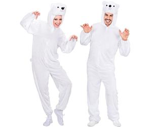 Widmann Funny Polar Bear (Hooded Jumpsuit With Mask) (M - h 165 cm) White