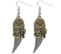 Widmann generique Steampunk Cog and Feather Earrings for Adults
