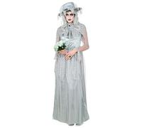 Widmann - Ghost bride costume, dress, hat, theme party, Halloween