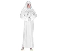 Widmann Ghostly Nun (Tunic, Headpiece, Gloves) (XS) White