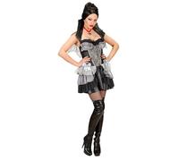 Widmann Gothic Vampiress (Dress With Stand Up Collar And Attached Spiderwebcapel