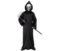 Widmann Grim Reaper (Robe With Chain, Hooded Mask) (164 cm / 14-16 Years) Black