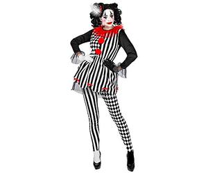 WIDMANN-Harlequin Horror Costume Woman, Multicoloured, (M), 08002