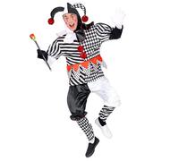 Mens Harlequin Costume Large UK 42/44" for Clown Fancy Dress