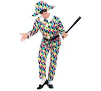 Mens Harlequin Costume Medium UK 40/42" for Clown Fancy Dress