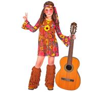Widmann Hippie (Dress, Headband, Boot Covers) (140 cm / 8-10 Years) Different Co