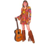 Widmann Hippie (Dress, Headband, Boot Covers) (M) Different Colors