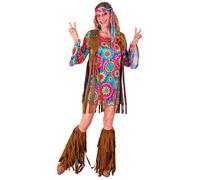 Widmann Hippie (Dress, Vest, Headband, Peace Sign Necklace) (S) Different Colors