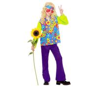 Widmann Hippie Girl (Shirt, Pants, Hat, Necklace) (158 cm / 11-13 Years) Differe
