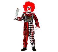 Widmann Horror Clown (Jumpsuit, Collar) (158 cm / 11-13 Years) Black