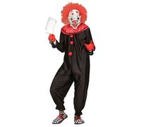 W WIDMANN MILANO Party Fashion - Horror Clown Costume for Men, Killer, Psycho, Circus, Halloween, Carnival, Theme Parties