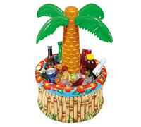 Widmann - Inflatable palm tree with beverage cooler, to fill with ice and water, height approx. 62 cm, diameter approx. 57 cm, beach party, theme party