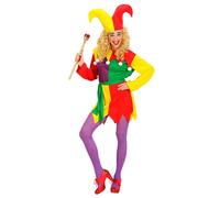 Ladies Jolly Jester Costume Large UK 14-16 for Clown Fancy Dress