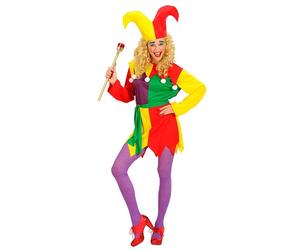 Widmann Jolly Jester (Dress, Belt, Hat) (M) Different Colors