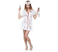 Widmann - Kostüm Zombie Krankenschwester, Kleid, Kopfbedeckung, Halloween, Karneval, Mottoparty